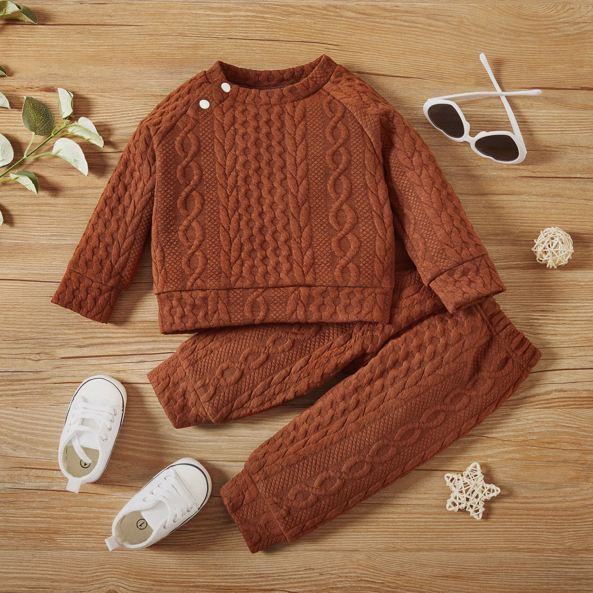 Newborn Baby Girl Boy Clothes Set Solid Color