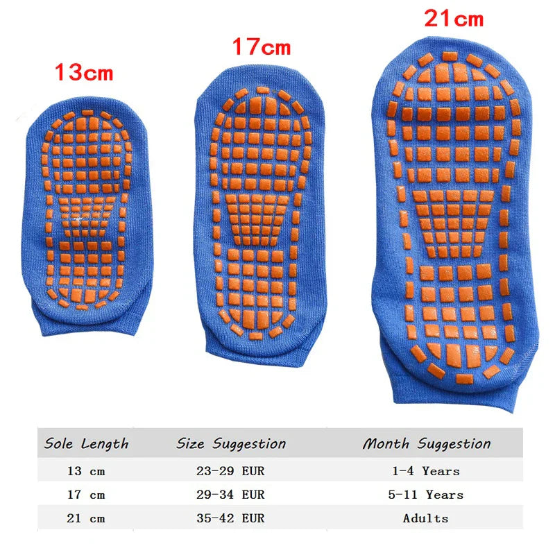 10 Pairs Kids Adults Anti-Slip Socks Parent-Child Trampoline