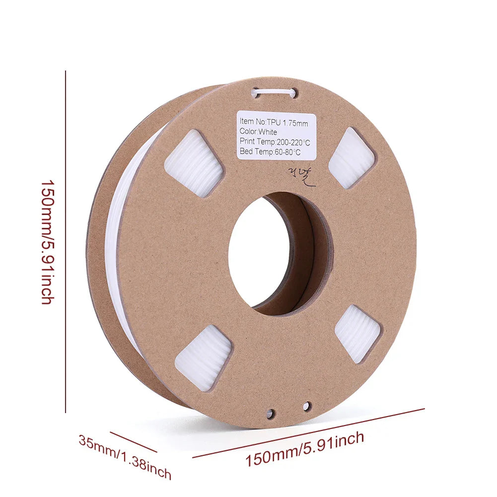 TPU 3D Printing Materials Dimensional Accuracy +/- 0.05mm