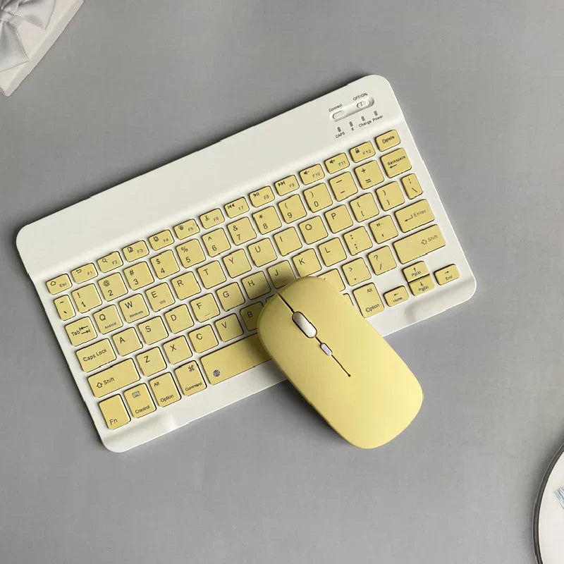 Rechargeable Tablet Wireless Bluetooth Keyboard Mouse Set For