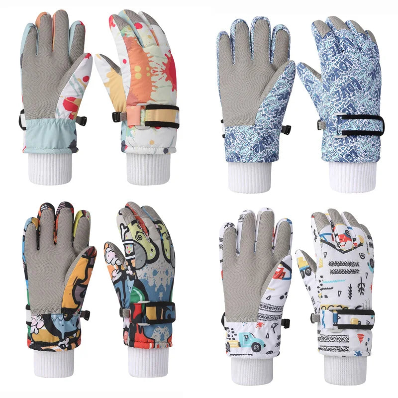 Winter Children Gloves for Boy Girl Cute Printed
