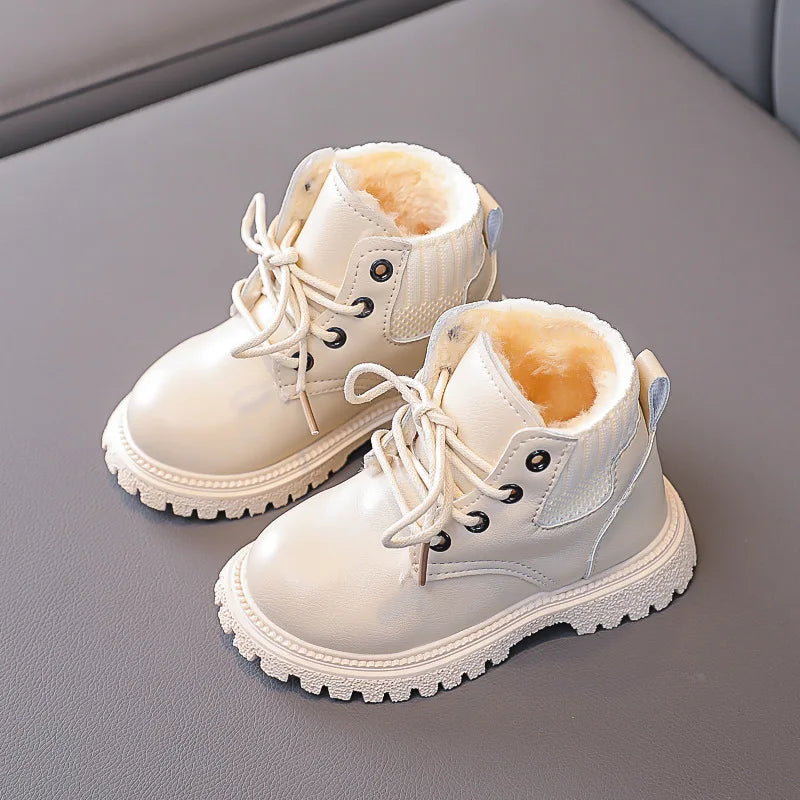 Cozy Plush Lining Children Snow Boots Anti-skid Soft