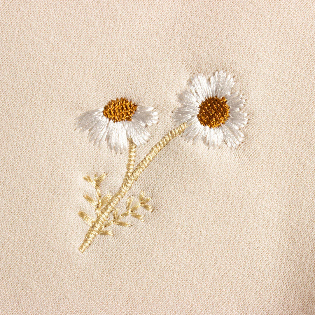 Baby Girls Clothes Set Fleece Embroidery Daisy Pullover