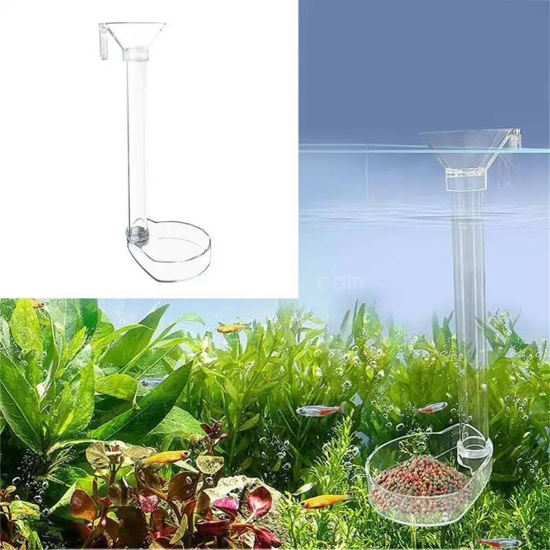 1 Set Aquarium Acrylic Feeding Tube Bowl Aquarium