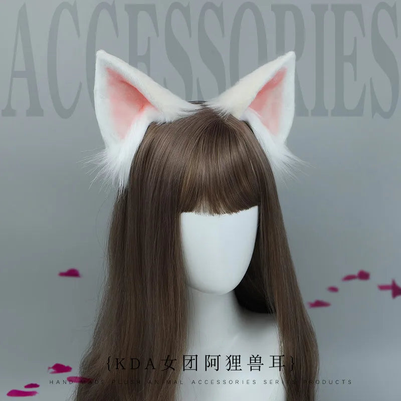 New Hand Made Cat Fox Ears Head Band
