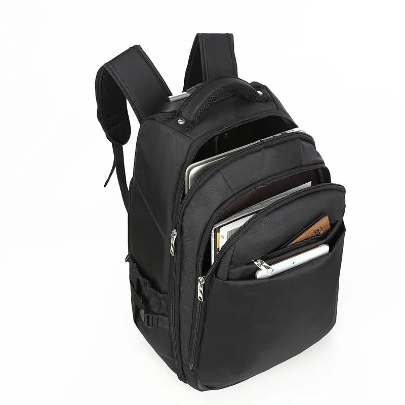 Pulley Luggage Backpack Solid Oxford Cloth Boarding Travel