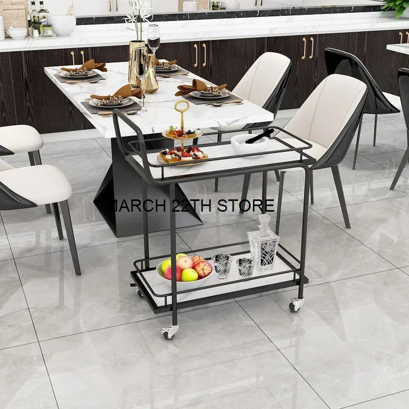 Hotel Sideboards Trolley Rolling Utility Gold Serving Food