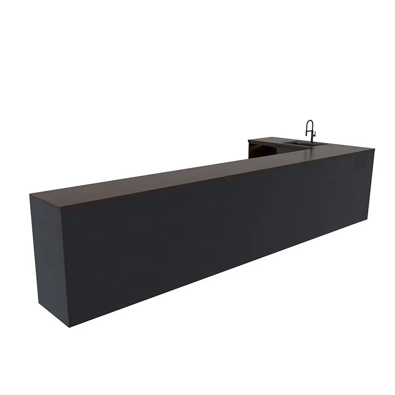 Black Reception Bar Table Nightclub Storage Partion Modern