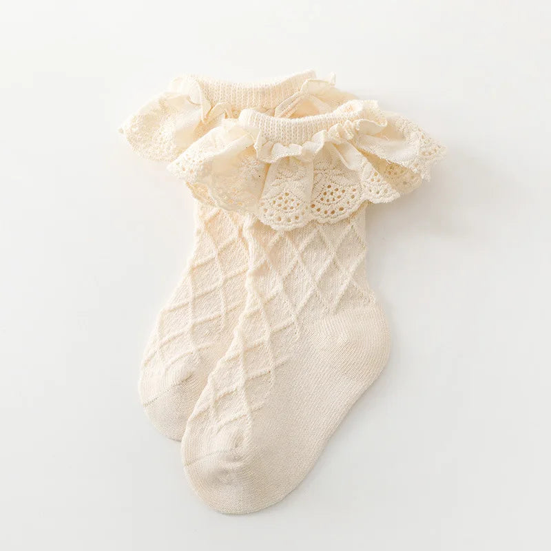 5Pairs/Lot Spring Autumn Baby Girls Socks Newborn Infant