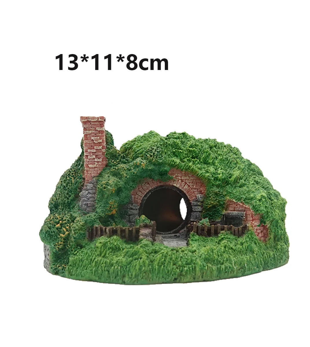 Aquarium Decoration Grass House Resin Cave Fish And