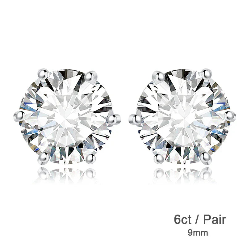 JewelryPalace Moissanite D Color Total 0.6ct 1ct 2ct