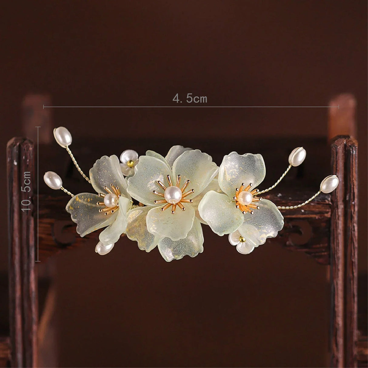 Bride Headbands Tiaras For Women Golden Pearl Flower