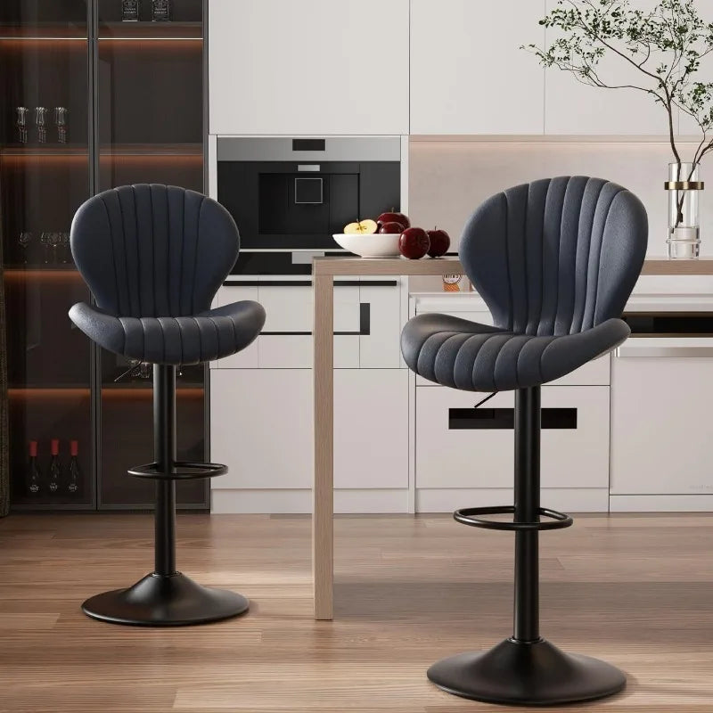 Bar Stools Set of 2 Modern Swivel Bar