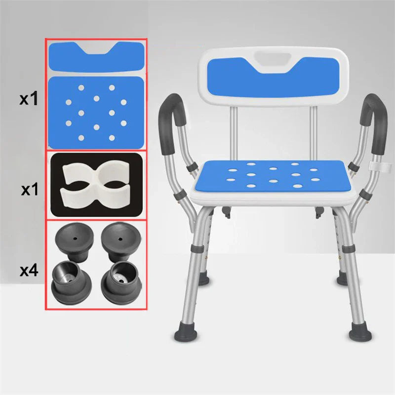 Adjustable Elderly bathroom seat anti-skid bath chairs