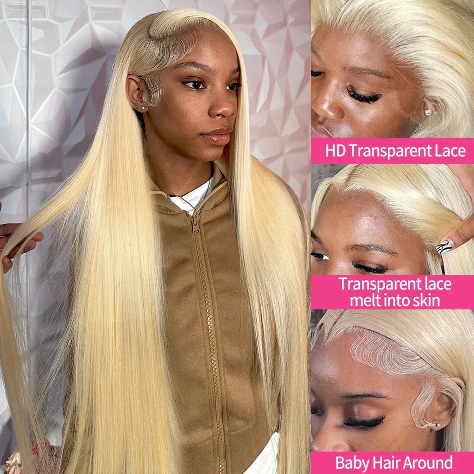 30 40 Inch 613 Blonde Straight 13x4 Lace