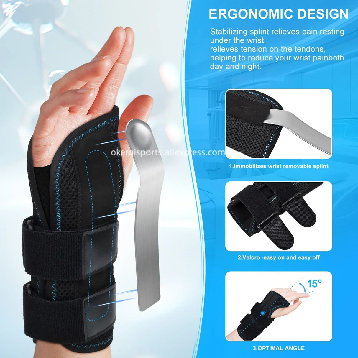 1Pcs Adjustable Wristband Wrist Support Wrist Brace Sport