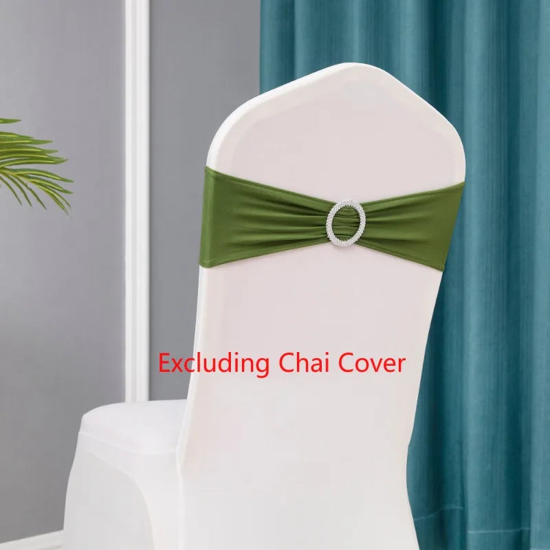 10pcs/lot Stretch Lycra Spandex Chair Covers Bands