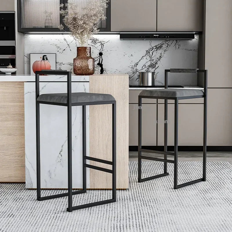 Modern Velvet Cushion Bar Chairs for kitchen Nordic