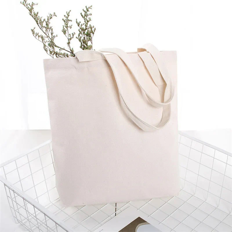 Large Capacity Canvas Shopping Bags DIY Folding EcoFriendly