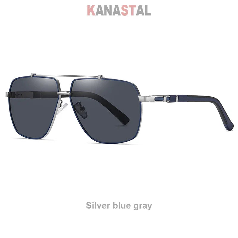 Men's Polarized Sunglasses UV400 TR Metal Colorful Square