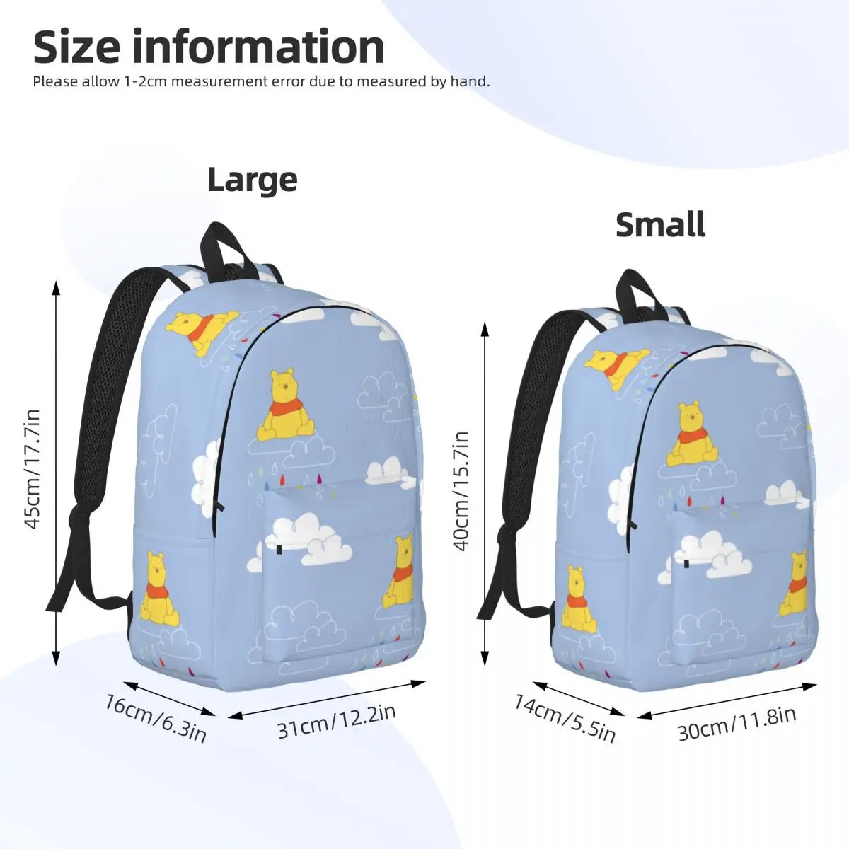 Winnie The Pooh Cloudy Raindrop Cool Backpack Sports