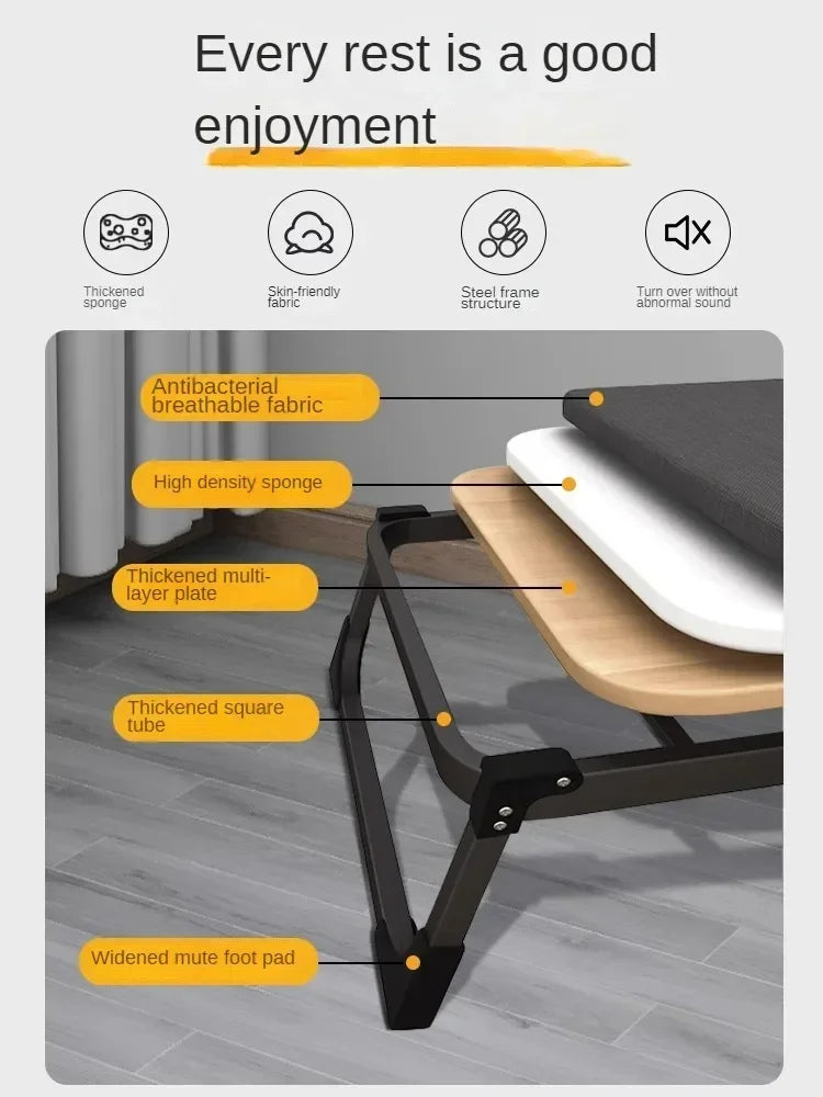 Folding Portable Nap-Bed Office Home Nap-Bed Adult Recliner