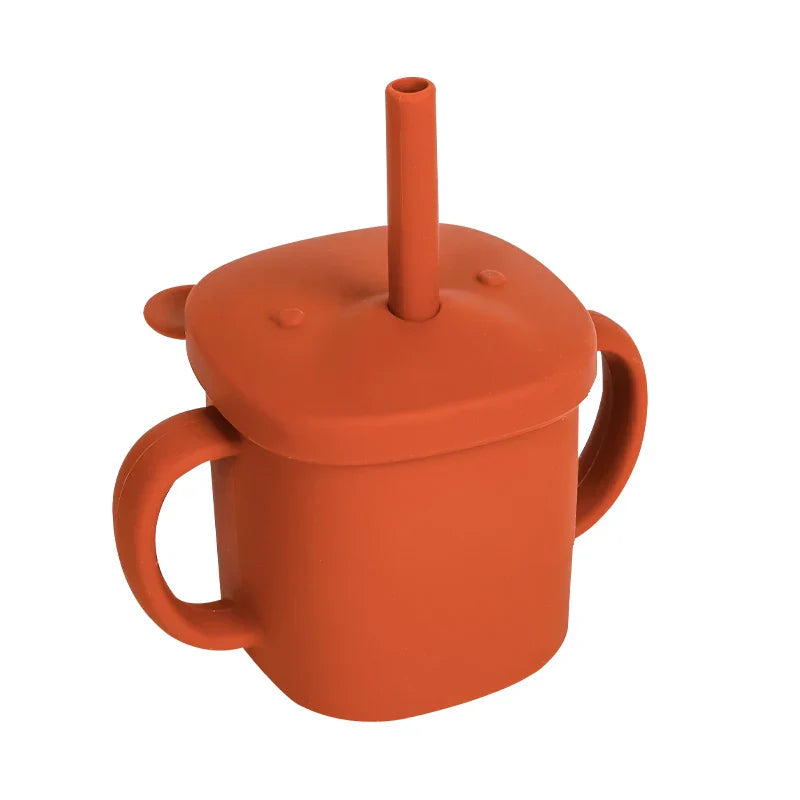 Modabebe Baby Feeding Cups Cute Animal Silicone Straw