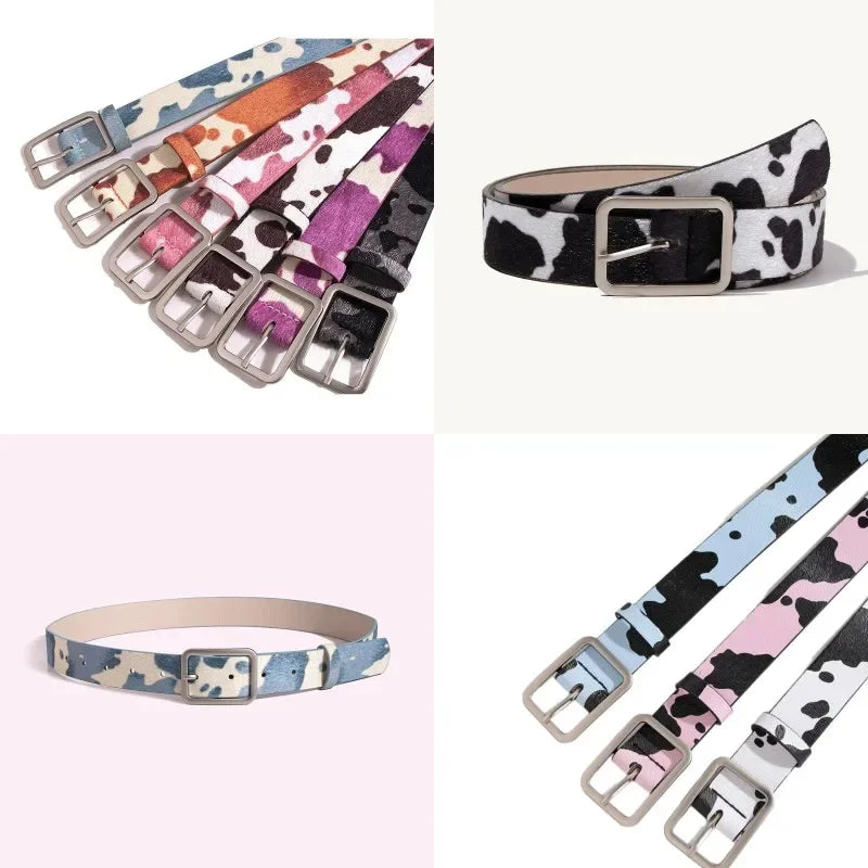 2023 Genuine Leather Women’s Belt with Gold Pin Buckle