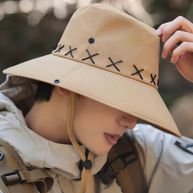 Outdoor Sunscreen Cowboy Hat Big Headband Fisherman Hat