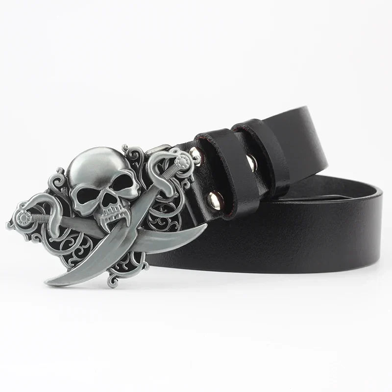 Fashion Hip Hop Style Belt Death's Head Skull