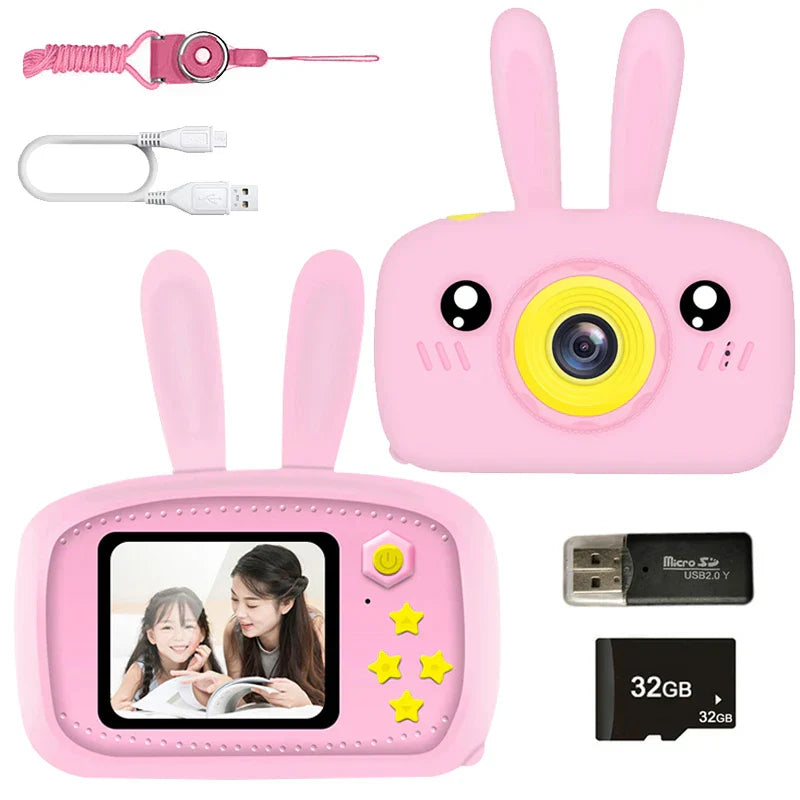 New Mini Cartoon Rabbit Camera 2 Inch HD