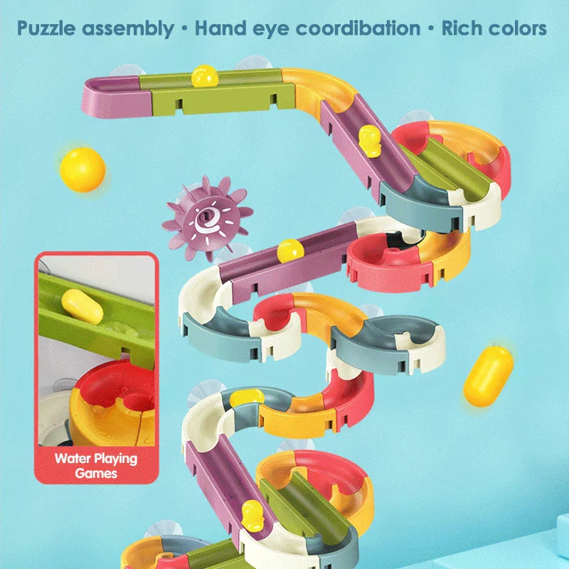 Marble Runs Baby Item Bath Toys DIY Assembled