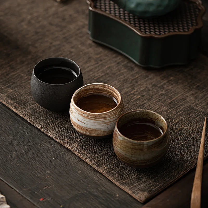 Japanese Style Handmade Stoneware Tea Cup Kung Fu