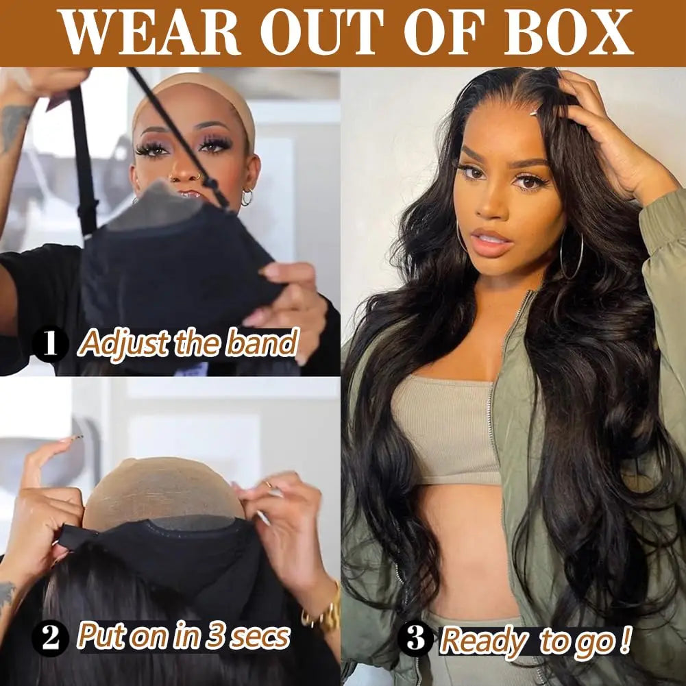 Glueless Wig Human Hair Ready To wear Pre
