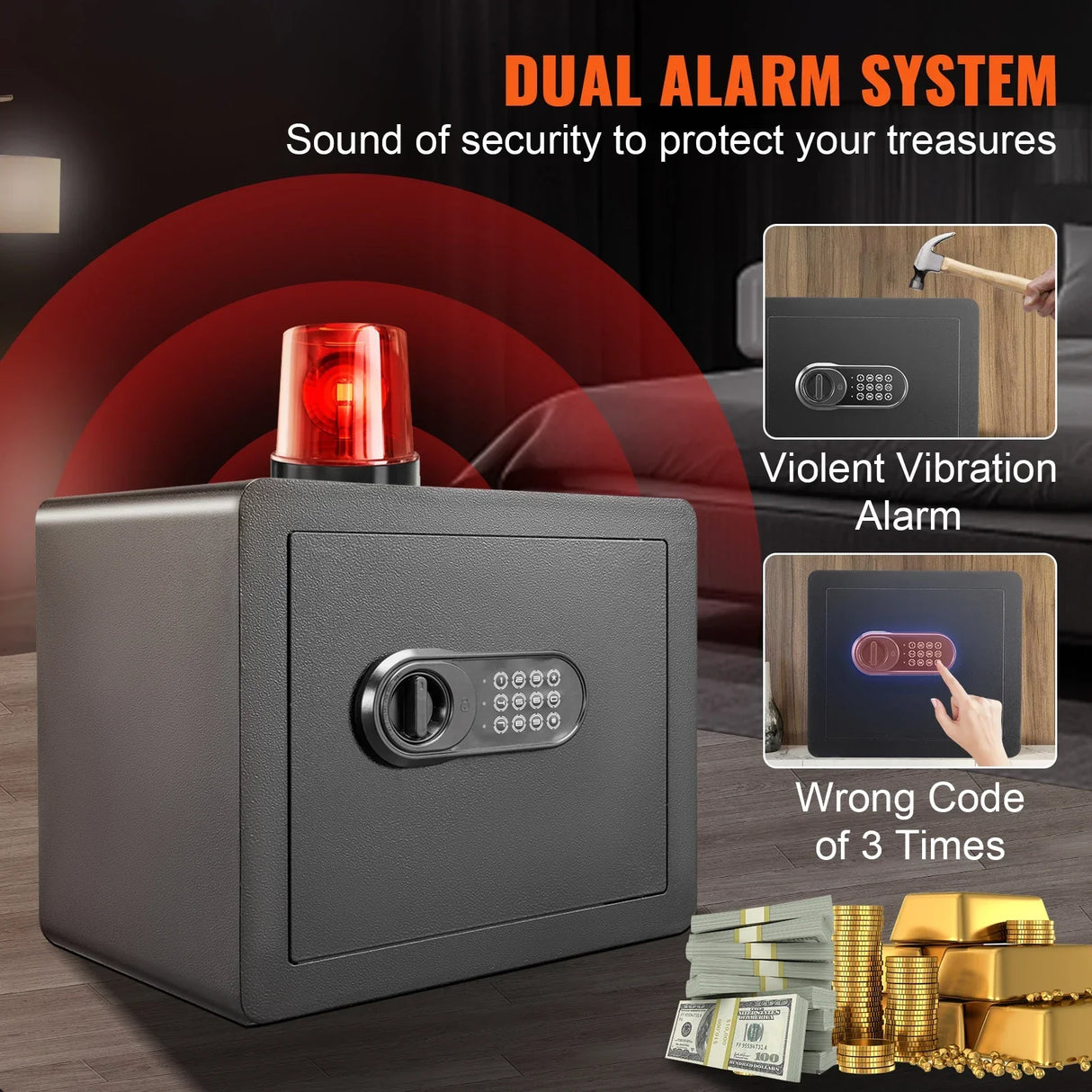 VEVOR 1.2/0.5 Cubbic Fit Electronic Safe Deposit Safe