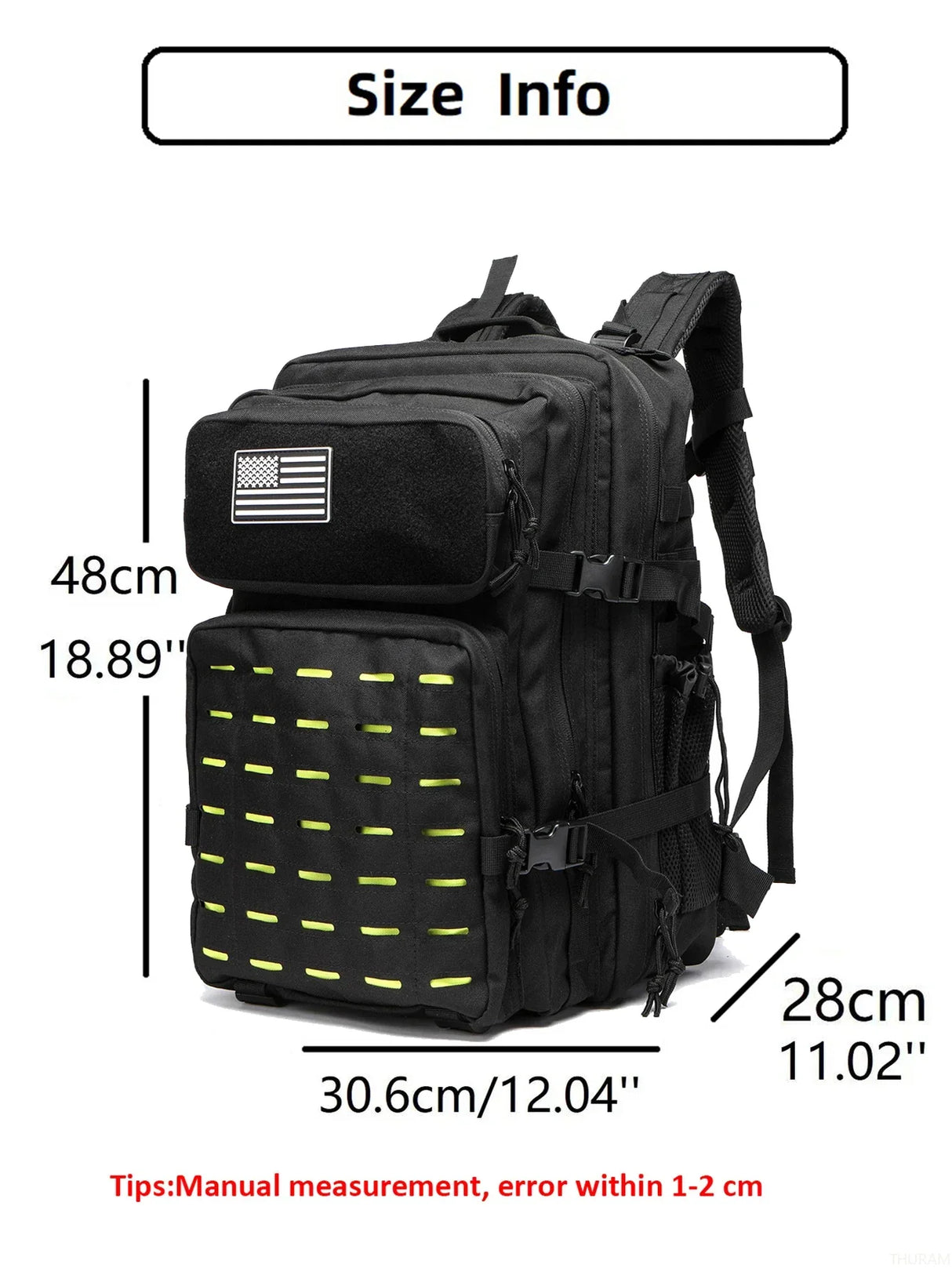 50L Waterproof Tactical Backpack for Trekking & Travel