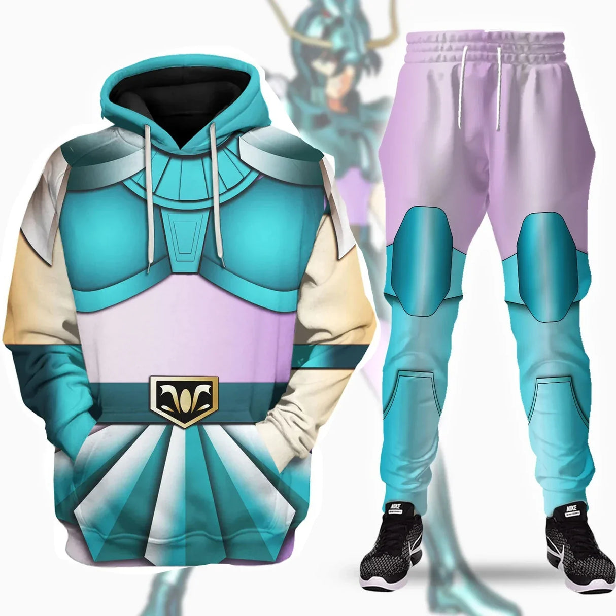 Popular Cosplay Anime Saint Seiya printed hoodie pants