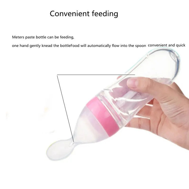 Baby Spoon Bottle Feeder Dropper Silicone Spoons for