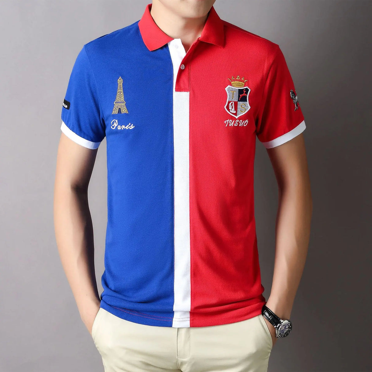 Summer High Quality Embroidery Polo Shirt Men Business