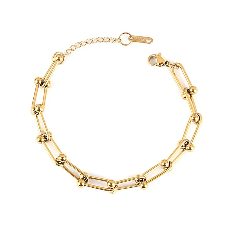 Heart Pendant Stainless Steel Bracelet Women Fashion 316L