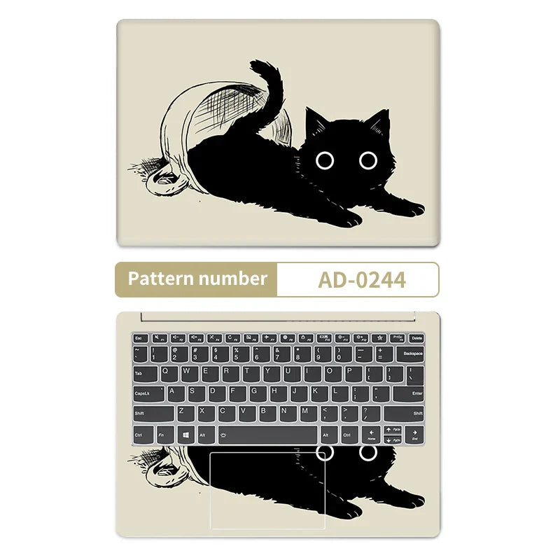 Laptop Skins Stickers Cat Cover Vinly Skin 13.3"15.6"17"Cartoon
