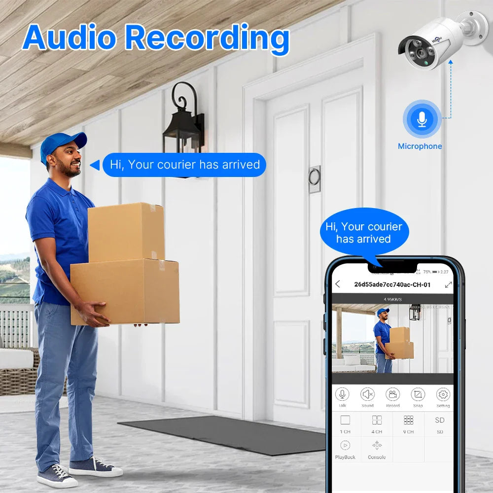 Hiseeu 5MP 4MP Audio IP Security Surveillance Camera