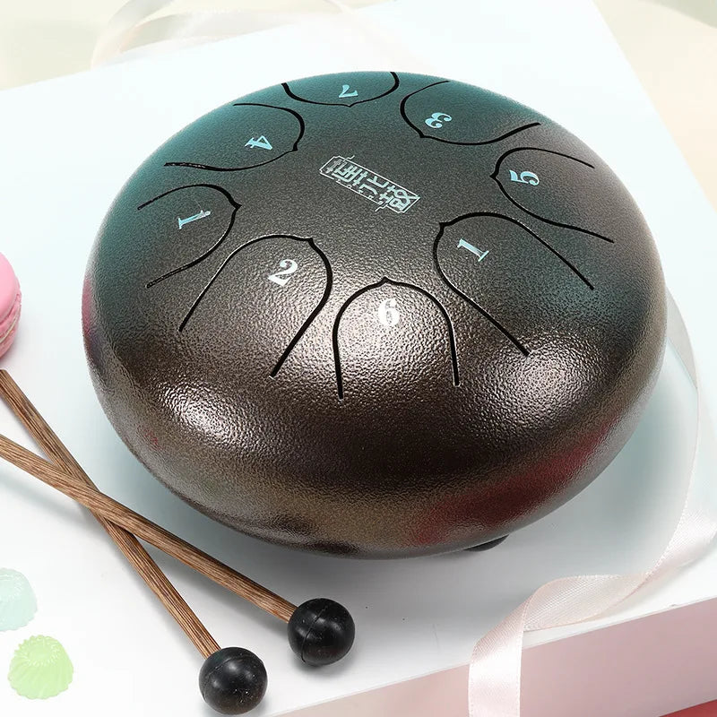 Hluru Glucophone Steel Tongue Drum 6 Inch 8