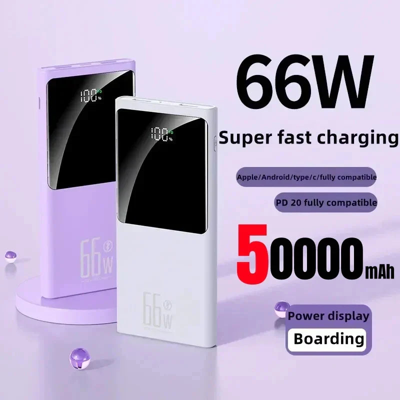 66W Power Bank Twoway Fast Charging 50000mAh Large