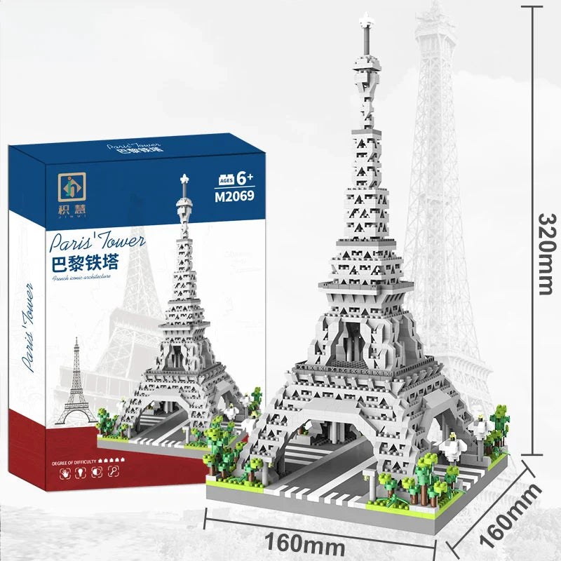 Paris Tower Street View Building Block Mini Diamond