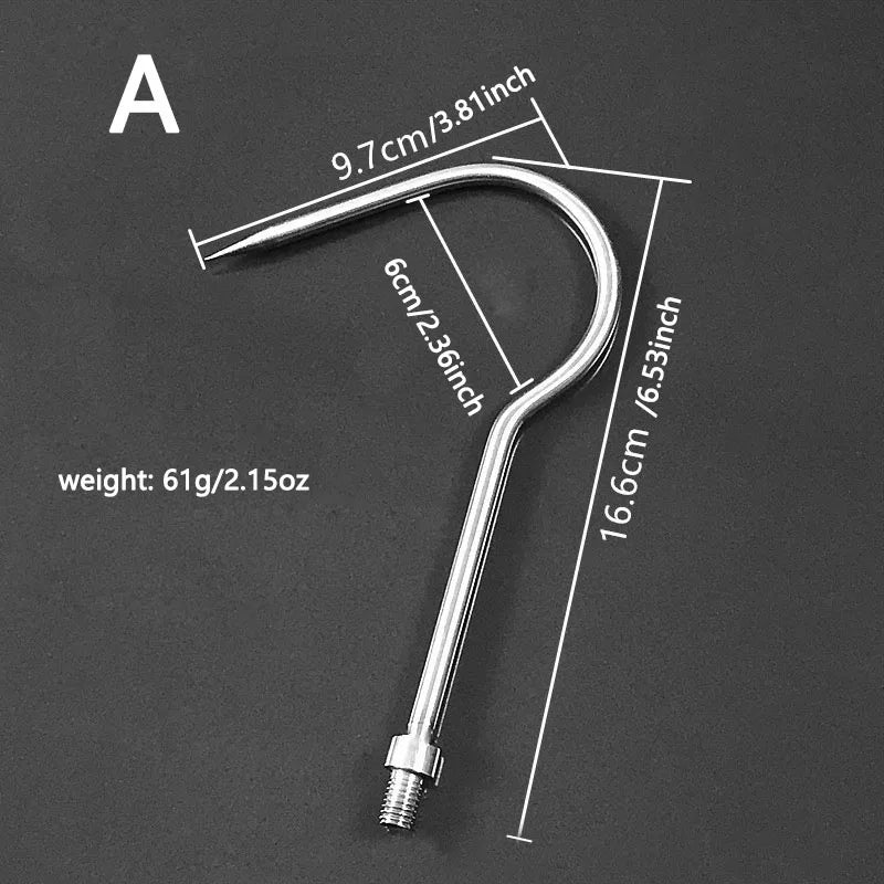 Winter fishing ice fishing curved large fishhooks stainless