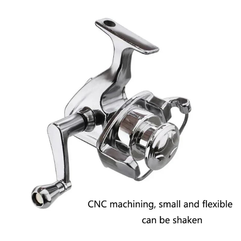 1Pcs Alloy Fishing Reel Drum Pendant Keychain Key