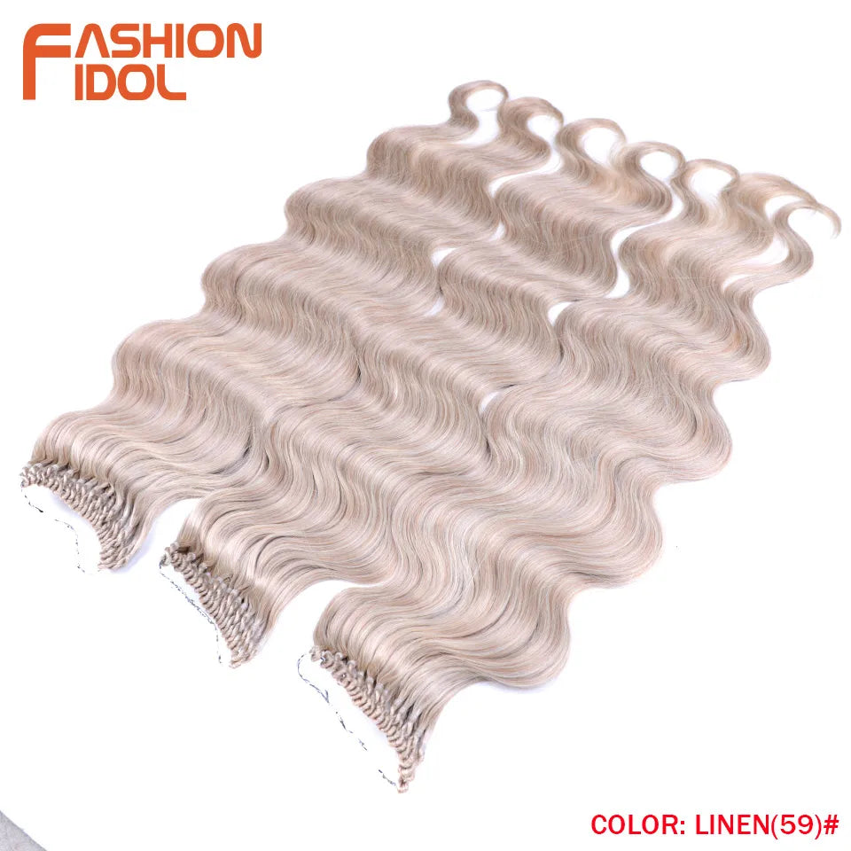 FASHION IDOL 24 Inch Body Wave Crochet Hair