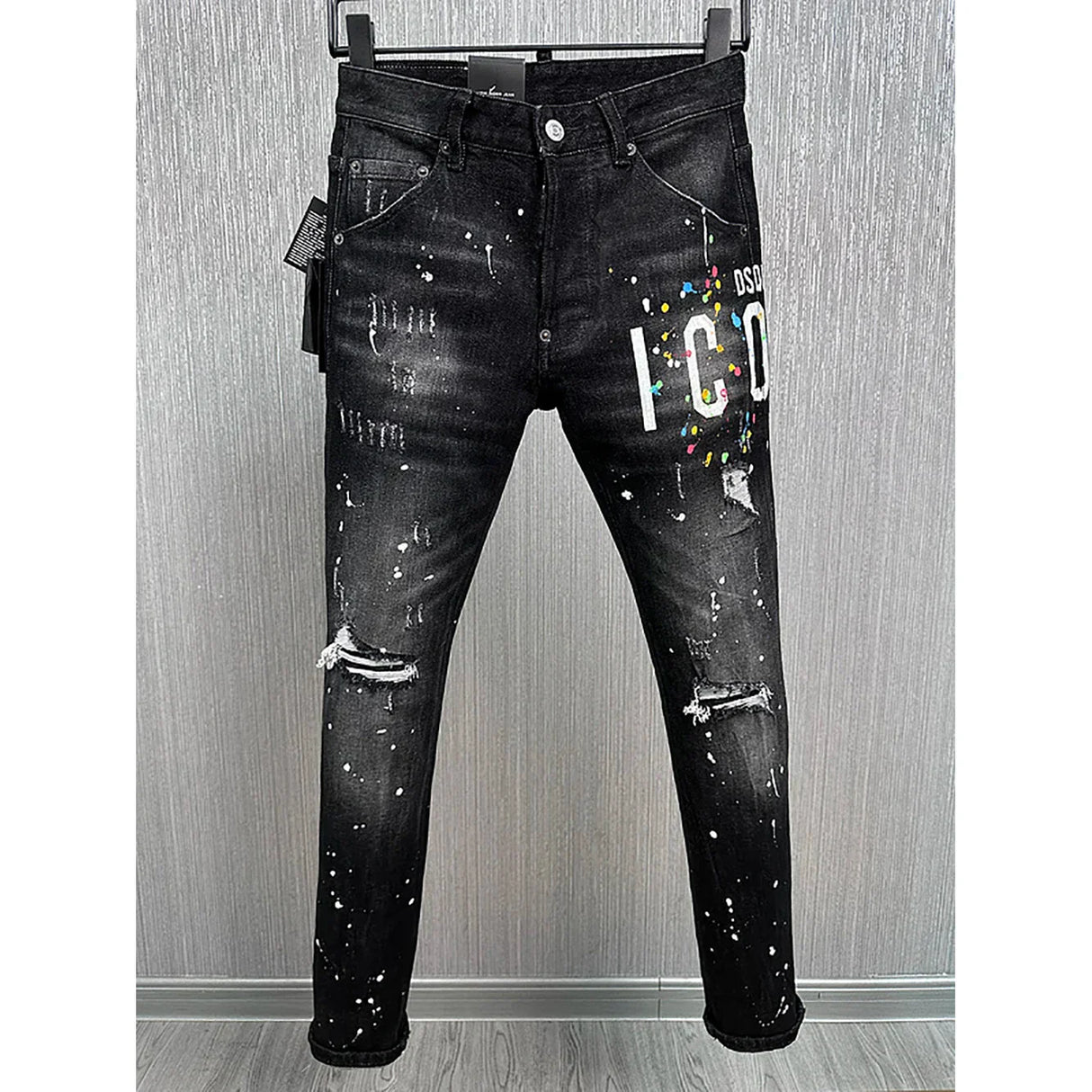 2024 Hot Men Jeans Denim Pants Hole Slim