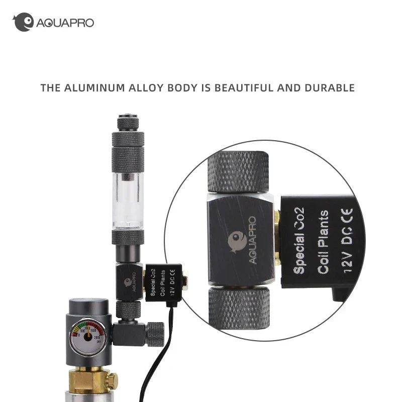 AQUAPRO CO2 Solenoid Valve 12V Pressure Regulator Aquatic